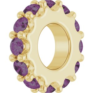 14K Yellow Gold Natural Alexandrite Spacer Charm/Pendant – image 2