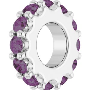 Sterling Silver Natural Alexandrite Spacer Charm/Pendant – image 2