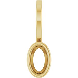 14K Yellow Gold 5x3 mm Oval Solitaire Charm/Pendant Mounting – image 2