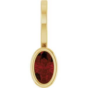 Bezel-Set Solitaire Charm/Pendant