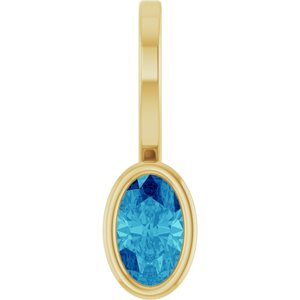 Bezel-Set Solitaire Charm/Pendant