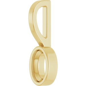 14K Yellow Gold 5x3 mm Oval Solitaire Charm/Pendant Mounting – image 4