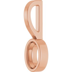 14K Rose Gold 5x3 mm Oval Solitaire Charm/Pendant Mounting – image 4