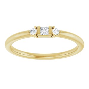 14K Yellow Gold .08 CTW Lab-Grown Diamond Stackable Ring