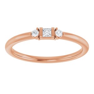 14K Rose Gold .08 CTW Lab-Grown Diamond Stackable Ring