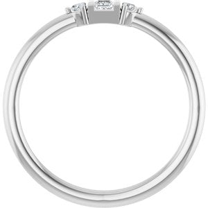 14K White Gold .08 CTW Lab-Grown Diamond Stackable Ring