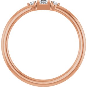 14K Rose Gold .08 CTW Lab-Grown Diamond Stackable Ring