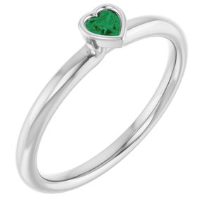Family Stackable Bezel-Set Ring