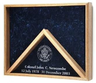 Deluxe Combo Awards, Flag Display Case - US Air Force/Army/Coast Guard/marine Corps/Navy/Firefighter