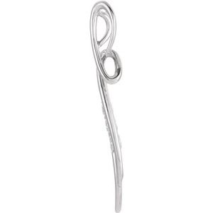 14K White Gold 1/4 CTW Natural Diamond Freeform Pendant