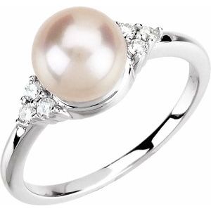 Accented Pearl Ring