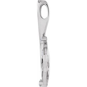 14K White Gold 1/5 CTW Natural Diamond Freeform Pendant