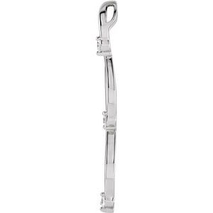 14K White Gold 3/8 CTW Natural Diamond Pendant
