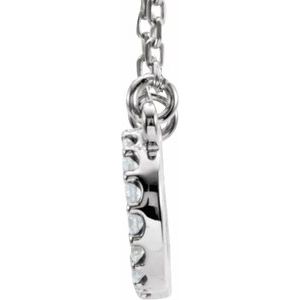 14K White Gold 1/6 CTW Natural Diamond Infinity 17" Necklace