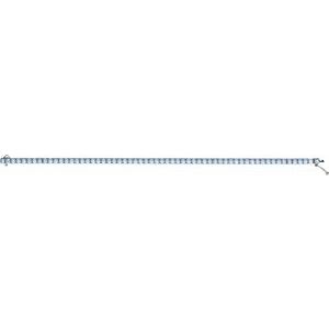 14K White Gold Natural Aquamarine Line 7.25" Bracelet – image 3