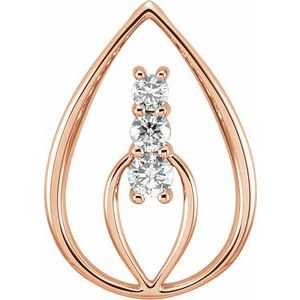 14K Rose Gold 1/2 CTW Natural Diamond Pendant