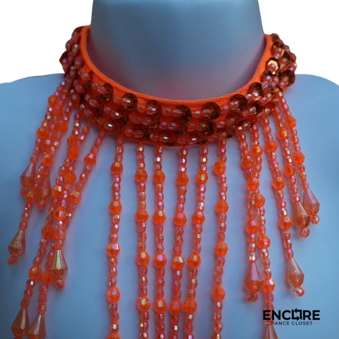 Fiery Tangerine Cutout Jazz Costume