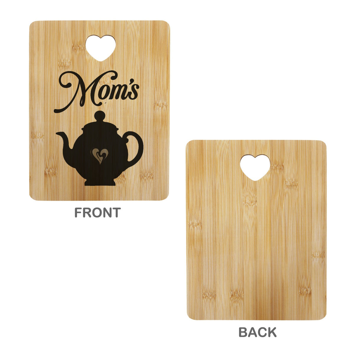 Mom's Tea Kettle Custom Rectangle Bamboo Cutting Board (One Side Printing) | Ships from USA