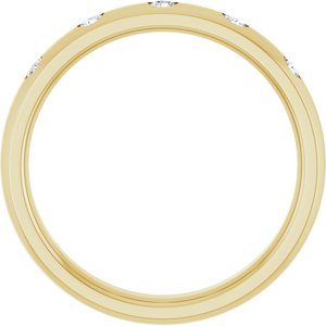 14K Yellow .02 CTW Natural Diamond Anniversary Band Size 7