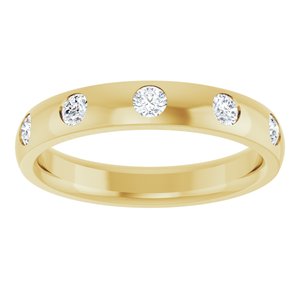 14K Yellow .08 CTW Natural Diamond Anniversary Band Size 4