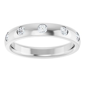 Platinum .07 CTW Natural Diamond Anniversary Band Size 10.5