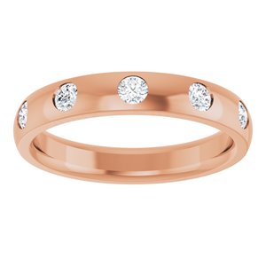 14K Rose .07 CTW Natural Diamond Anniversary Band Size 11