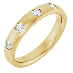 14K Yellow .08 CTW Natural Diamond Anniversary Band Size 5.5