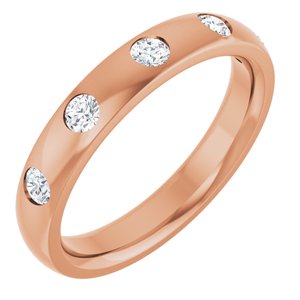 14K Rose .07 CTW Natural Diamond Anniversary Band Size 11.5