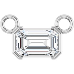 14K White Gold 1/2 CT Lab-Grown Diamond Solitaire Necklace Center