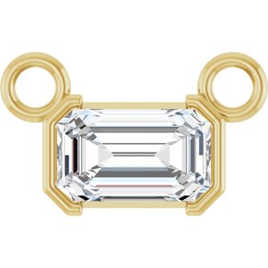 14K Yellow Gold 1/2 CT Lab-Grown Diamond Solitaire Necklace Center