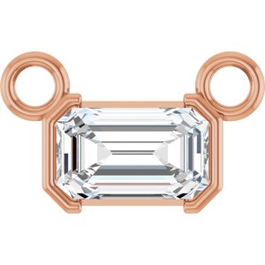 14K Rose Gold 1/2 CT Lab-Grown Diamond Solitaire Necklace Center