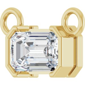 14K Yellow Gold 1/2 CT Lab-Grown Diamond Solitaire Necklace Center