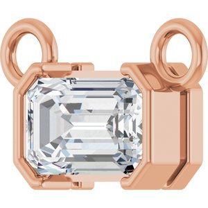 14K Rose Gold 1/2 CT Lab-Grown Diamond Solitaire Necklace Center