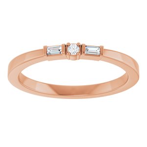 14K Rose Gold .08 CTW Natural Diamond Stackable Ring