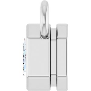 Platinum 1/2 CT Lab-Grown Diamond Solitaire Necklace Center