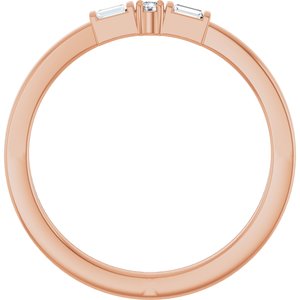 14K Rose Gold .08 CTW Natural Diamond Stackable Ring