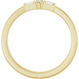 14K Yellow Gold .08 CTW Natural Diamond Stackable Ring