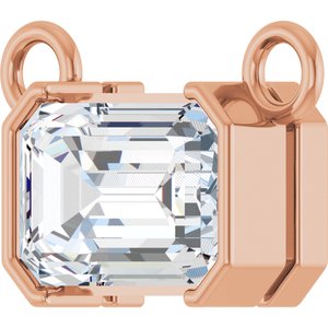 14K Rose Gold 5/8 CT Lab-Grown Diamond Solitaire Necklace Center