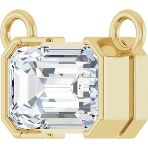 14K Yellow Gold 5/8 CT Lab-Grown Diamond Solitaire Necklace Center