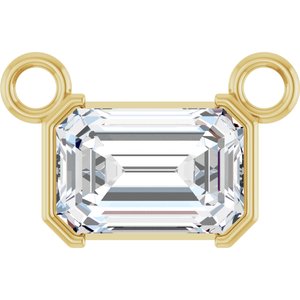 14K Yellow Gold 5/8 CT Lab-Grown Diamond Solitaire Necklace Center