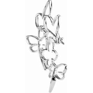 Sterling Silver Butterfly & Dragonfly Brooch