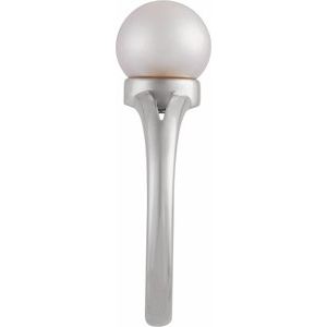Sterling Silver Cultured White Freshwater Pearl Ring