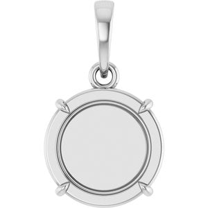 Engravable Round Pendant
