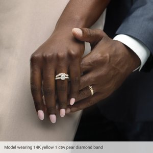 14K Yellow 1 CTW Lab-Grown Diamond Contour Band