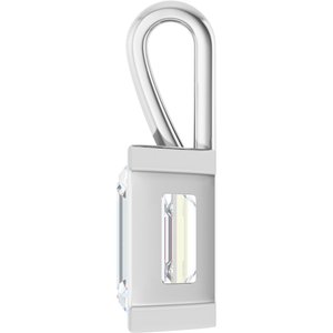 10K X1 White Gold 12x10 mm Emerald Charm/Pendant Mounting – image 5