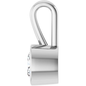 10K X1 White Gold 6x6 mm Cushion Charm/Pendant Mounting – image 5