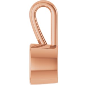 14K Rose Gold 6x6 mm Cushion Charm/Pendant Mounting – image 6