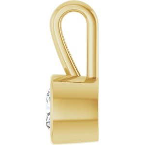 14K Yellow Gold 6x6 mm Cushion Charm/Pendant Mounting – image 5