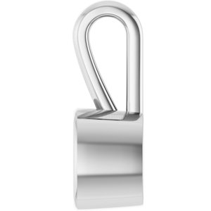 10K White Gold 6x6 mm Cushion Charm/Pendant Mounting – image 6