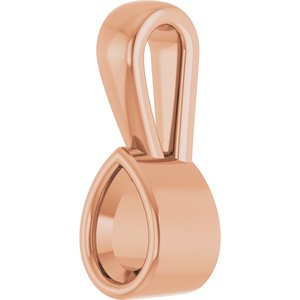 18K Rose Gold 4.5x3 mm Pear Charm/Pendant Mounting – image 4